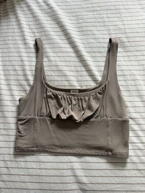 Wilfred Beige Scoop Neck Top